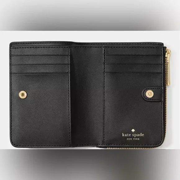 KATE SPADE Spade Flower Small LZip Wallet
Color Black-Gold
GUARANTEED AUTHENTIC - Picture 2 of 6